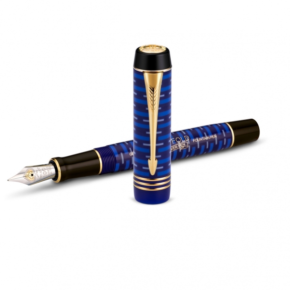 Parker Duofold 100e Le Blue GT Stylo-plume bleu | | Parker Duofold 100e Le  Blue GT stylo-plume bleu Exclusive Pen