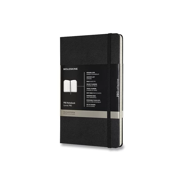 Moleskine Pro Notebook L kemény borító fekete | Exclusive Pen