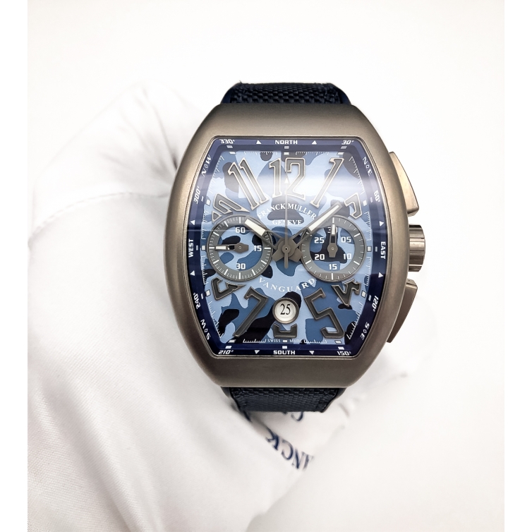 Franck Muller Vanguard Camouflage Titanium hodinky V 45 SC DT TT MC CAMO BL  | Exclusive Pen