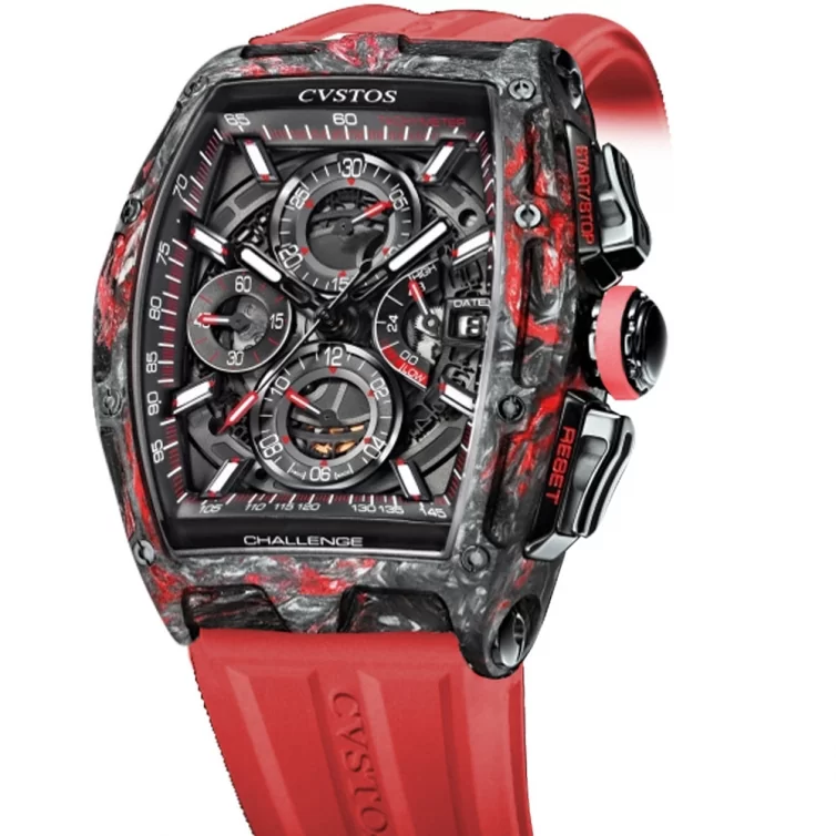 Cvstos Challenge Chrono II Red Forged Carbon Honolulu Uhr 80013 | Exclusive  Pen